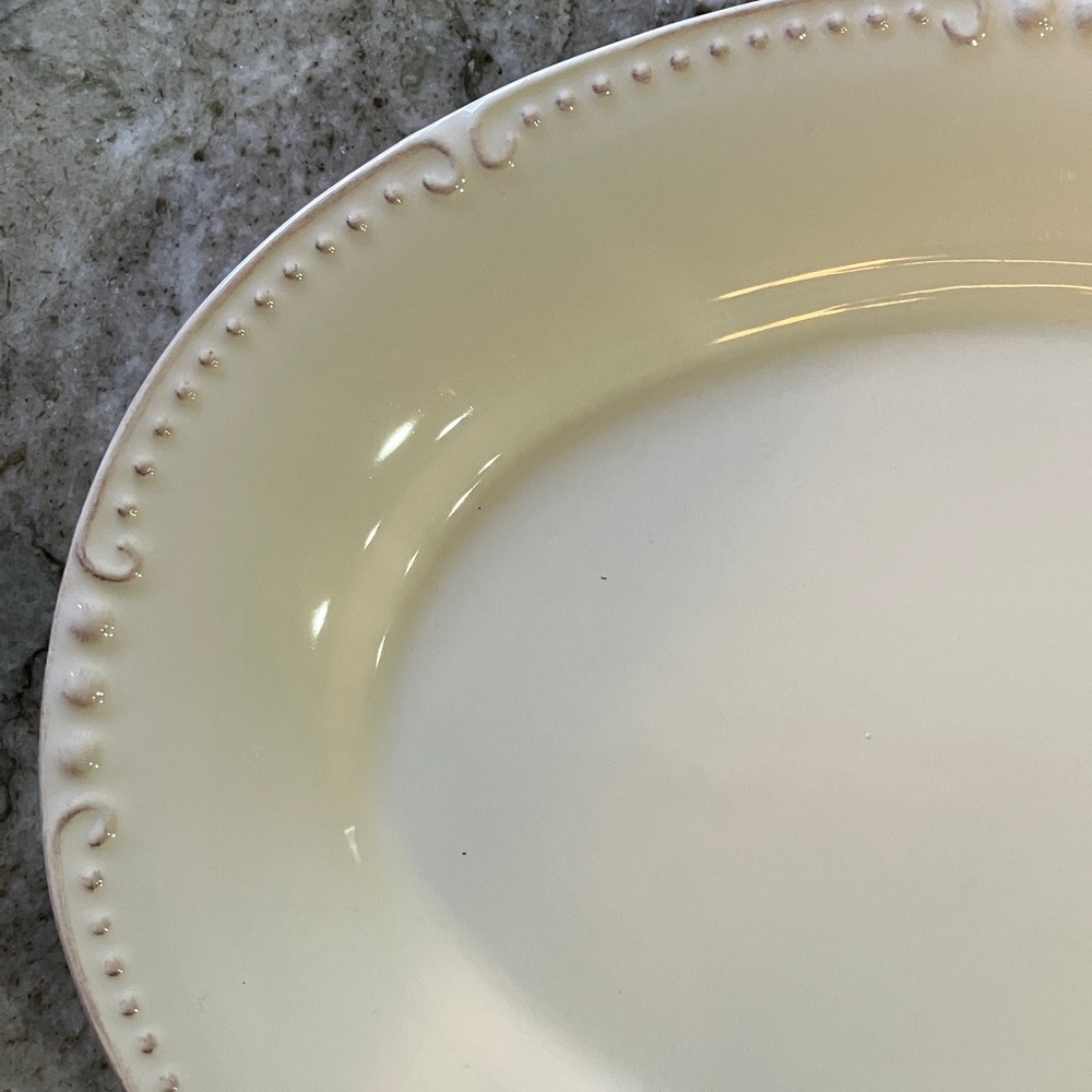 Skyros Designs Isabella Oval Platter Ivory - Picture 2 of 6